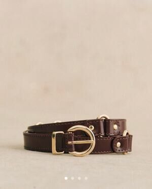 Sezane | Accessories | Szane Artemis Belt In Burgundy Size  display picture 2